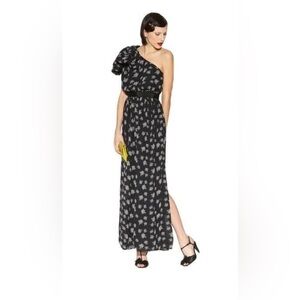 Kate Young for‎ Target One Shoulder Star Maxi Black Dress